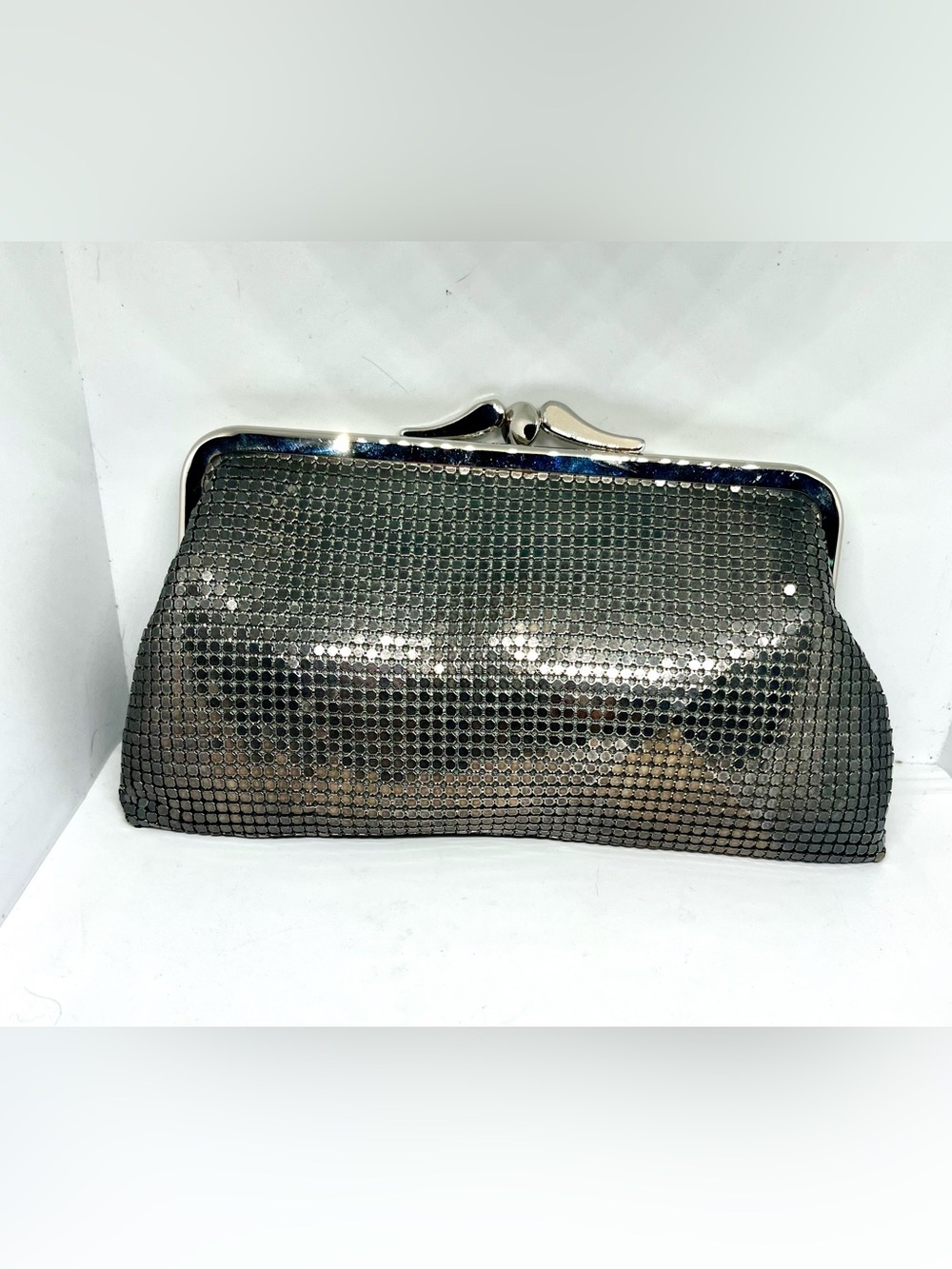 Whiting & Davis Metallic Mesh Clutch